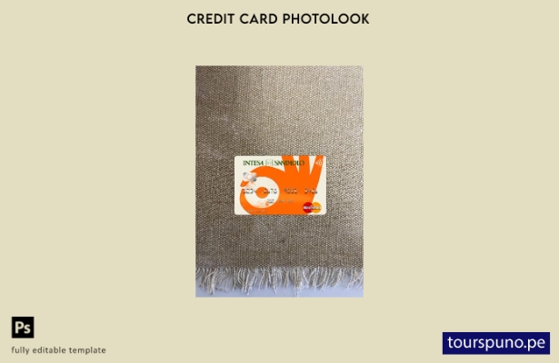 listo para imprimir Albania Intesa Sanpaolo Bank mastercard photolook plantilla 